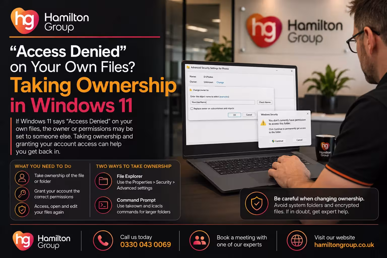 “Access Denied” on Your Own Files? Taking Ownership in Windows 11