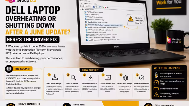 Dell Laptop Overheating or Shutting Down After a June Update? Here’s the Intel IPF Fix