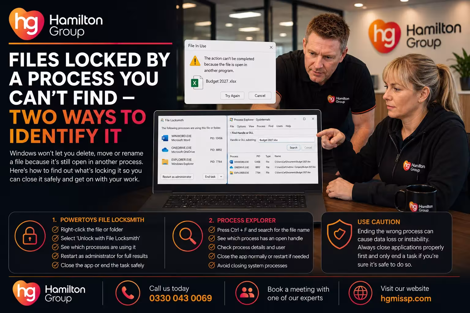 Files Locked by a Process You Can’t Find — Two Ways to Identify It
