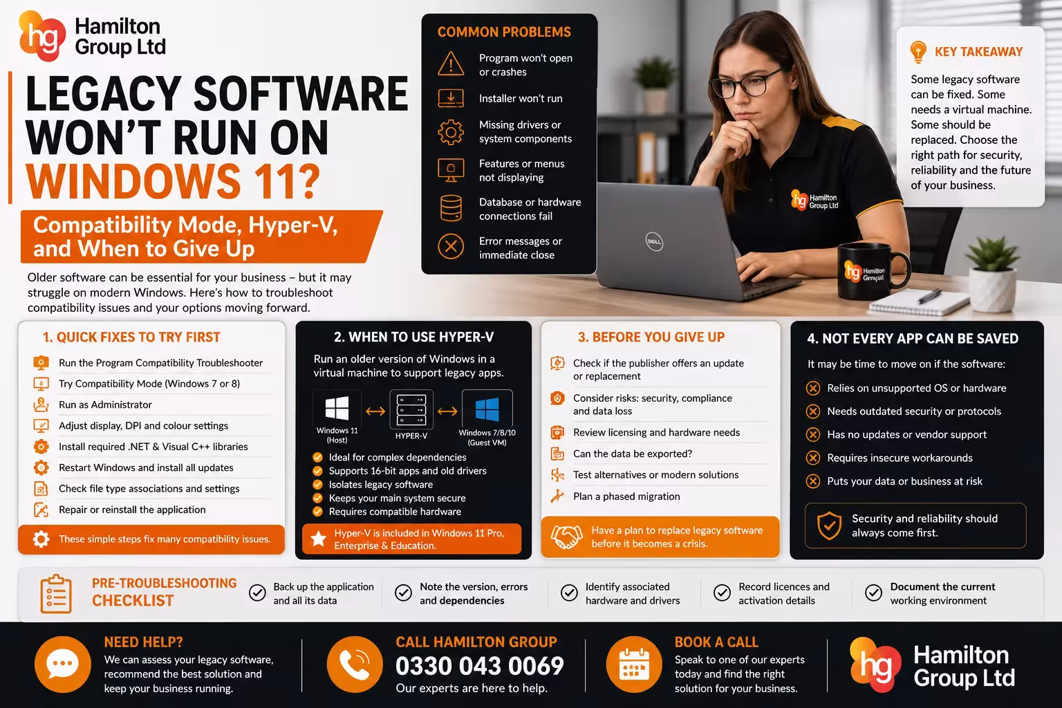 Legacy Software Won’t Run on Windows 11? Compatibility Mode, Hyper-V and When to Give Up