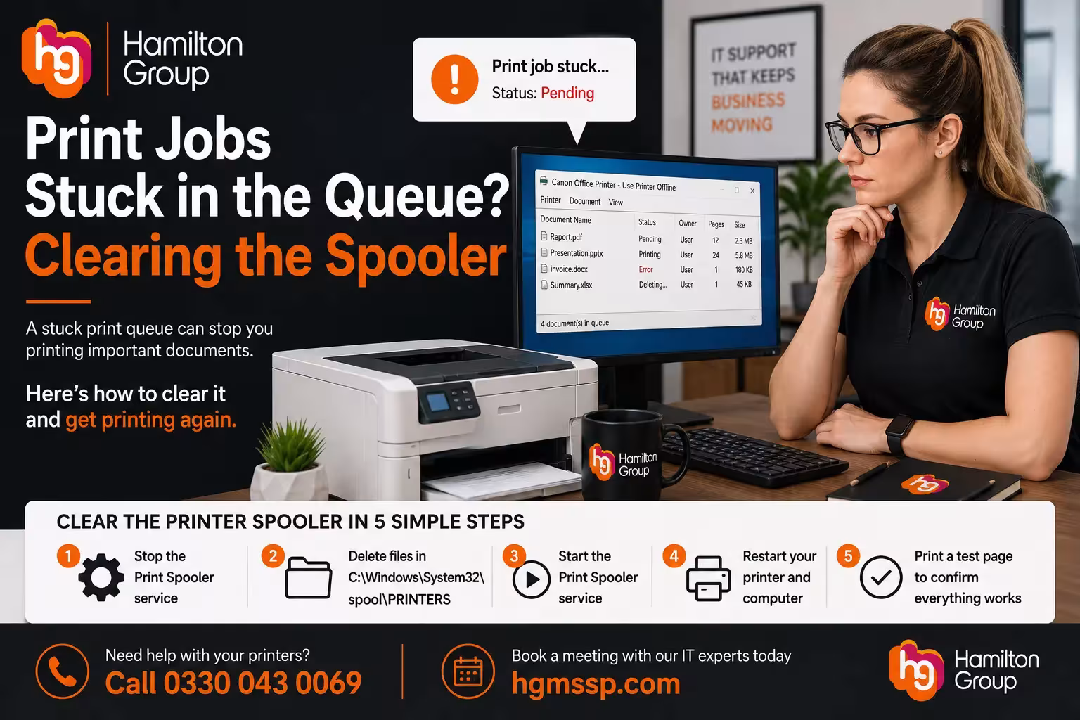 Print Jobs Stuck in the Queue? How to Clear the Print Spooler