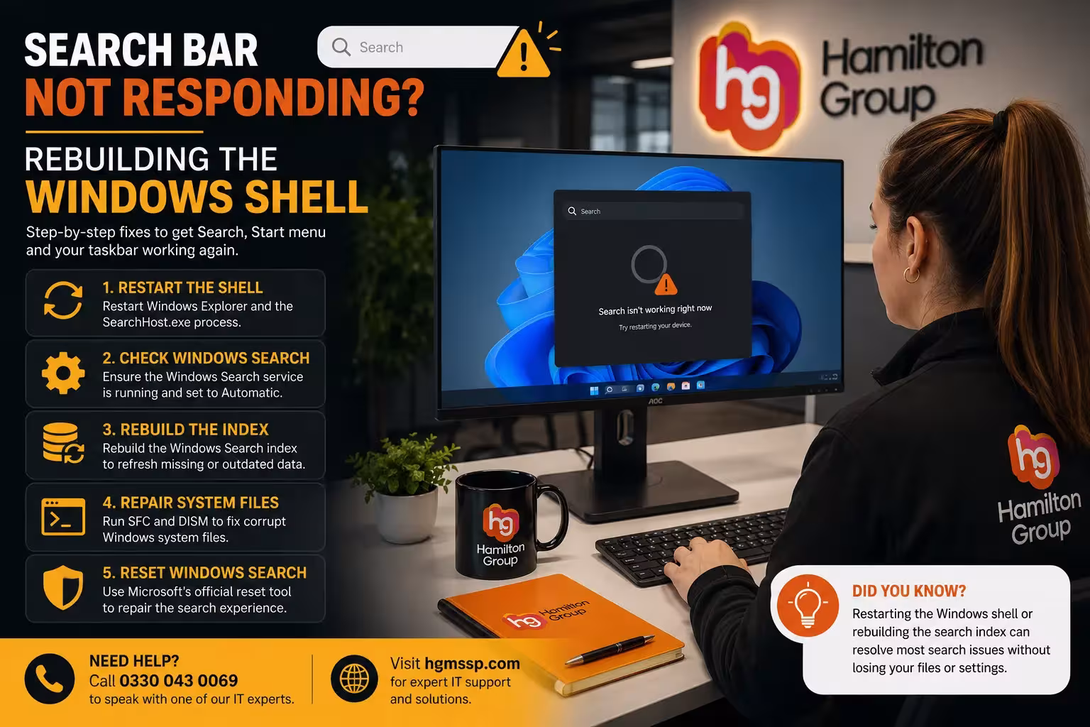 Search Bar Not Responding: Rebuilding the Windows Shell