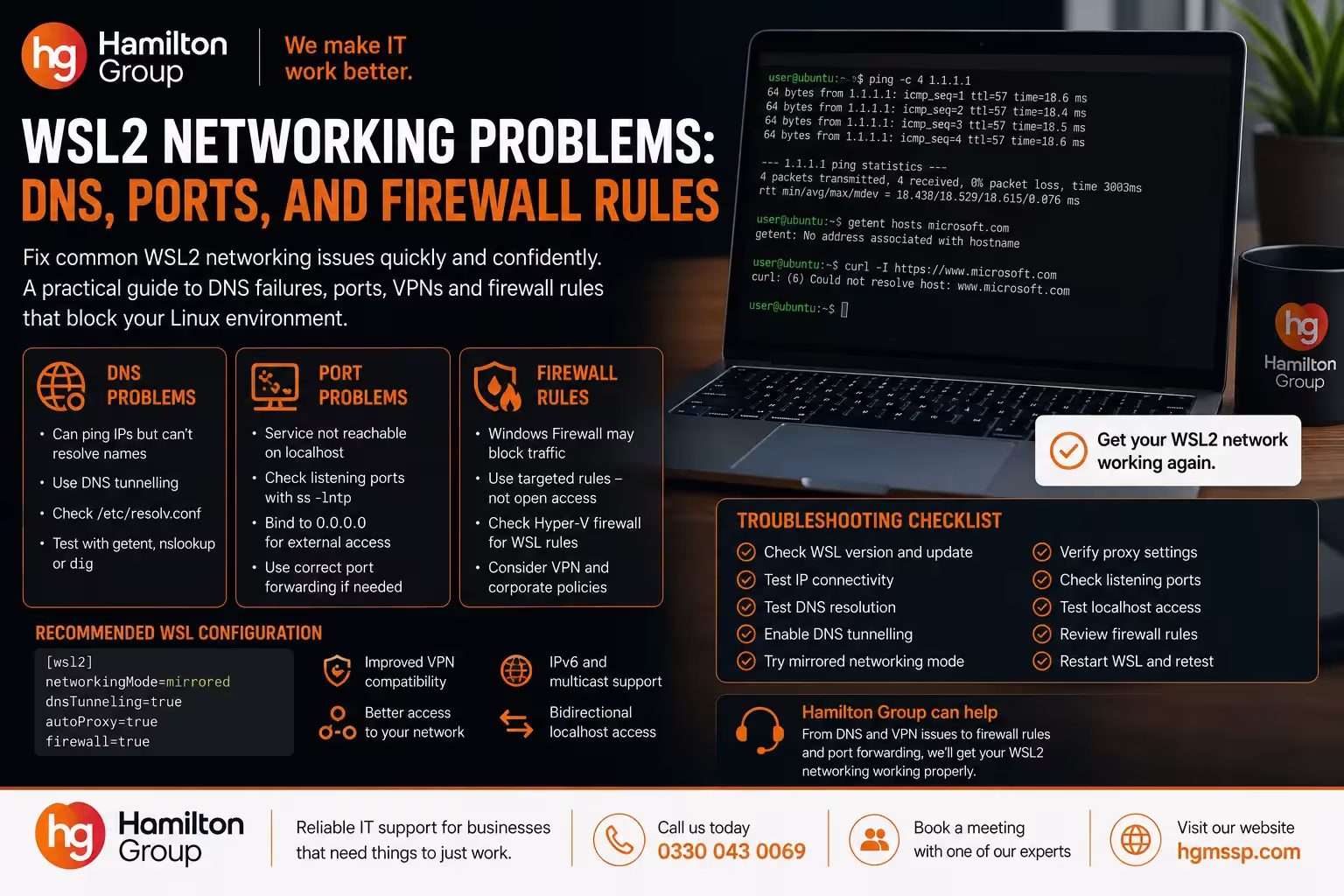 WSL2 Networking Problems DNS, Ports, and Firewall Rules