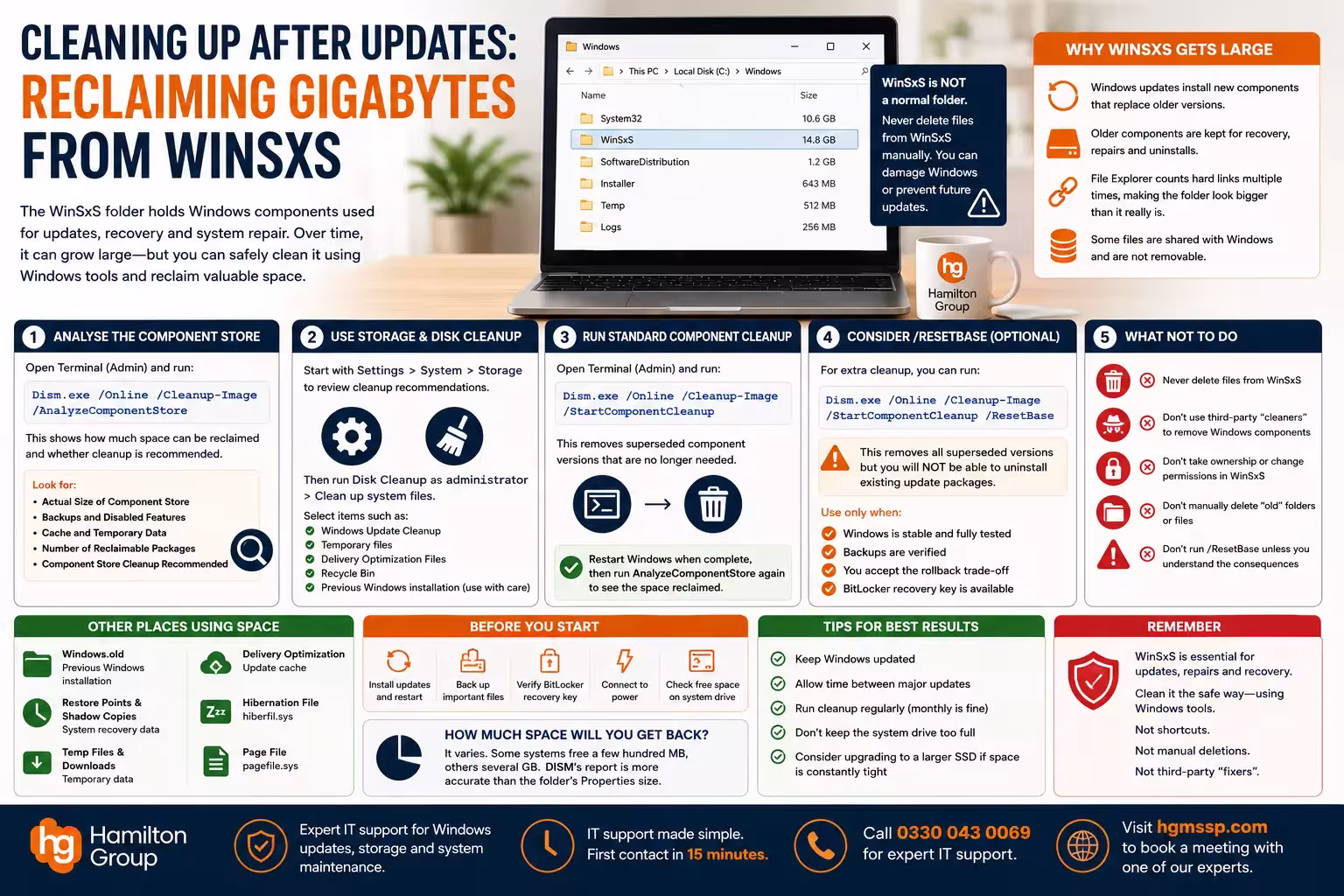 Cleaning Up After Updates Reclaiming Gigabytes From WinSxS