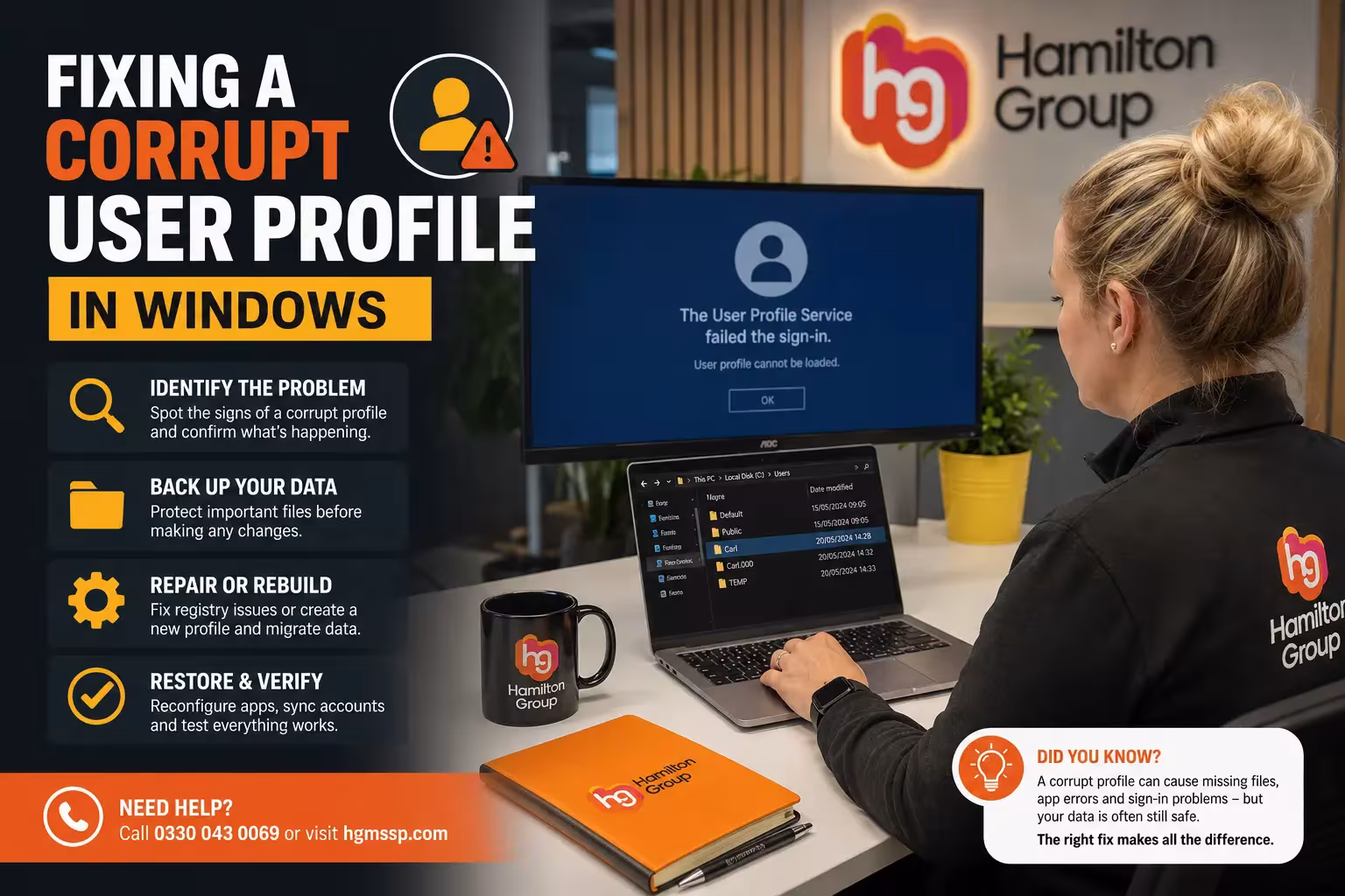 Fixing a Corrupt User Profile in Windows