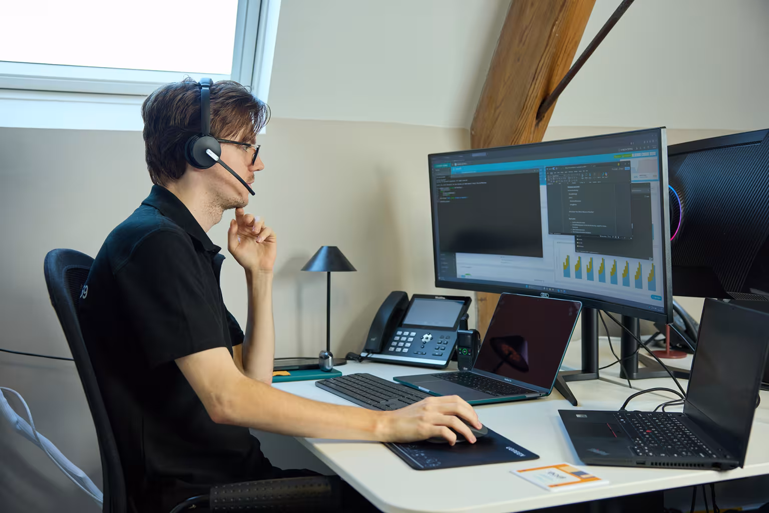 Cyber monitoring on screen