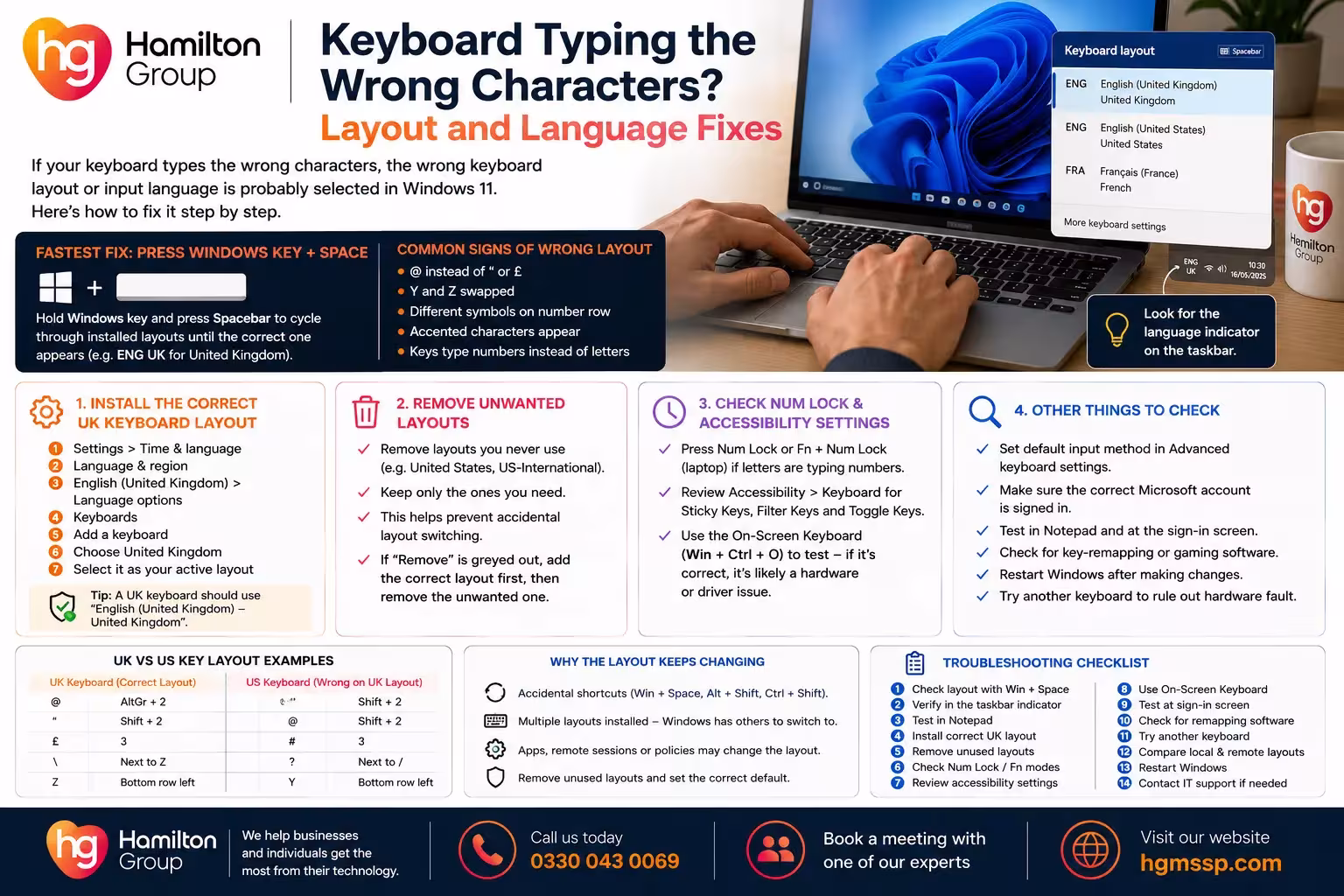 Keyboard Typing the Wrong Characters? Layout and Language Fixes