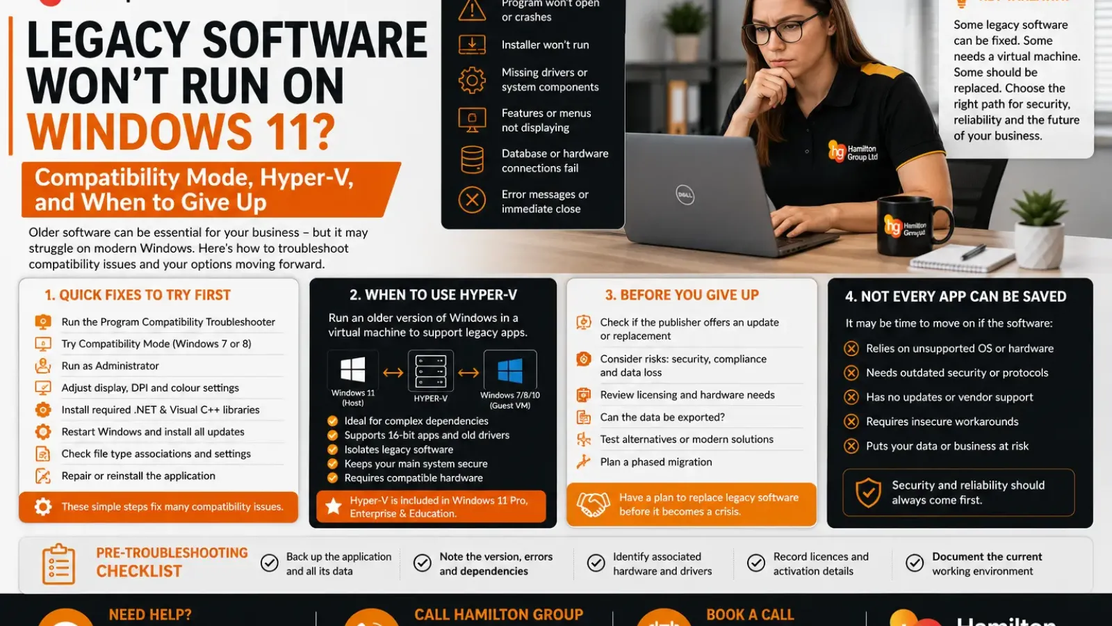 Legacy Software Won’t Run on Windows 11? Compatibility Mode, Hyper-V and When to Give Up
