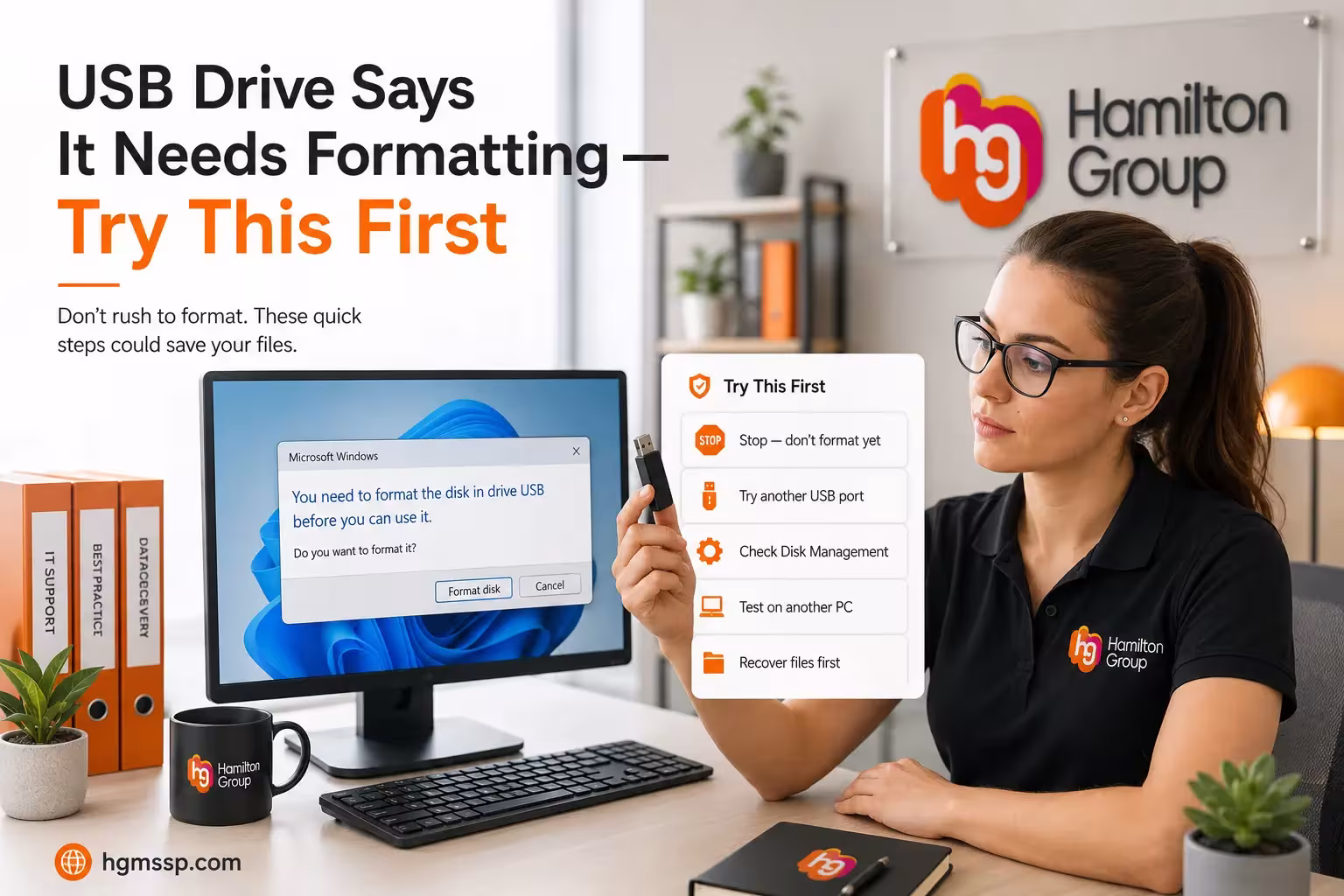 USB Drive Says It Needs Formatting — Try This First