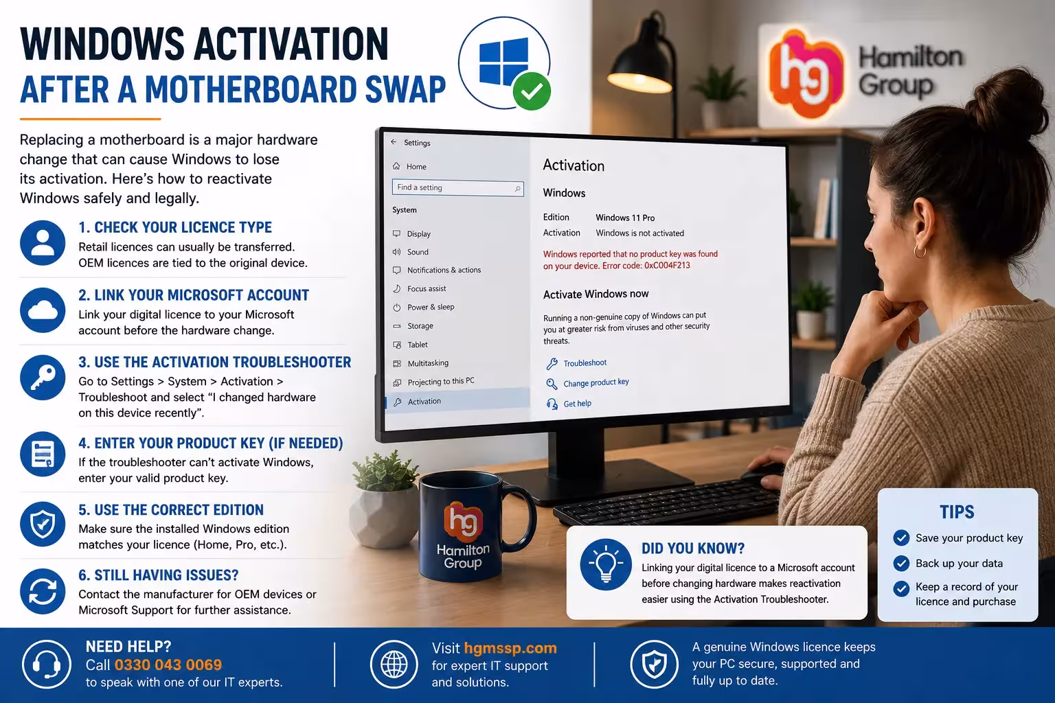 Windows Activation After a Motherboard Swap