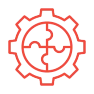 Cog with puzzle pieces
