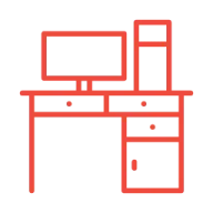 Computer on desk