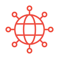 Globe with nodes