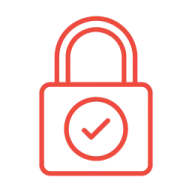 Lock with check mark symbol
