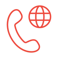Phone with globe